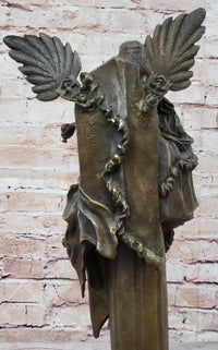 Winged Goddess Angel Queen on Throne - Bronze Art Sculpture