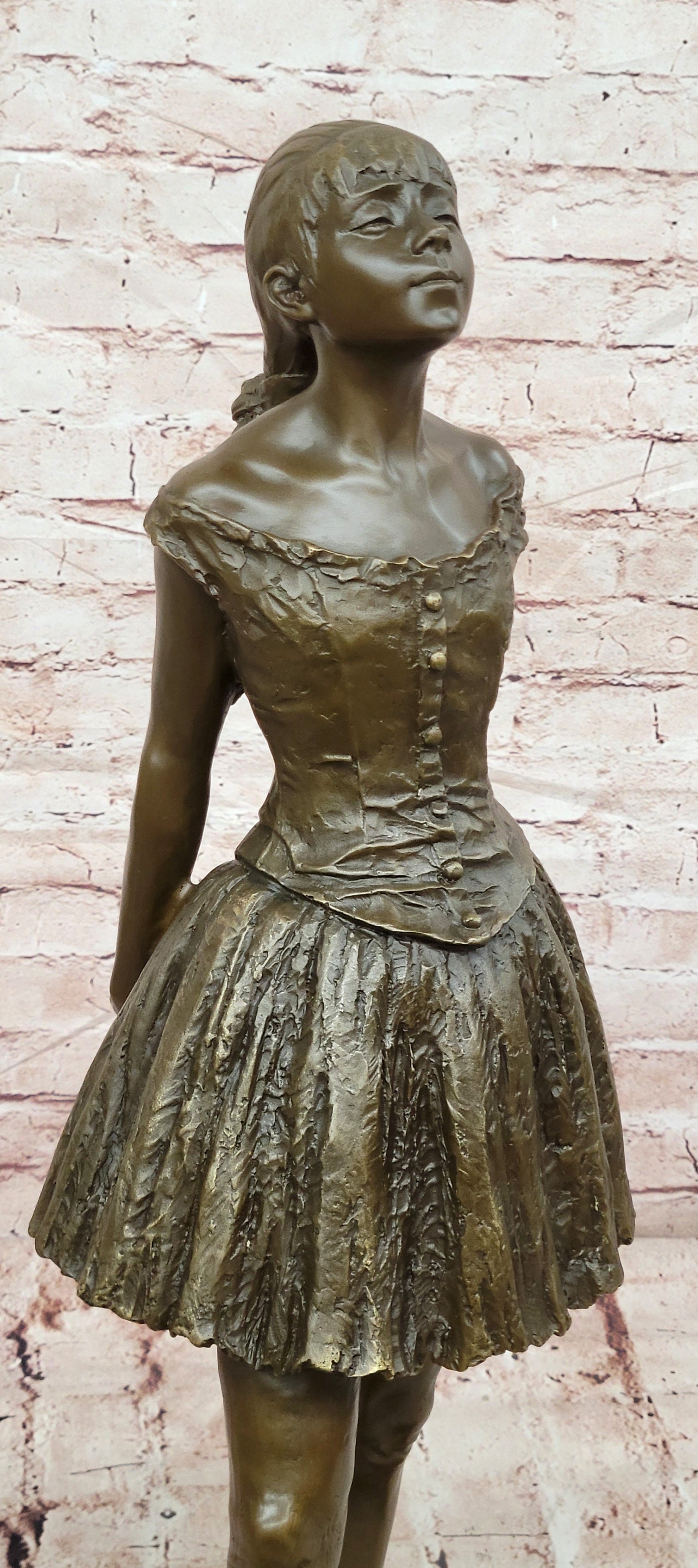 Little Fourteen-Year-Old Dancer Ballerina Ballet Contemporary Bronze Sculpture Degas