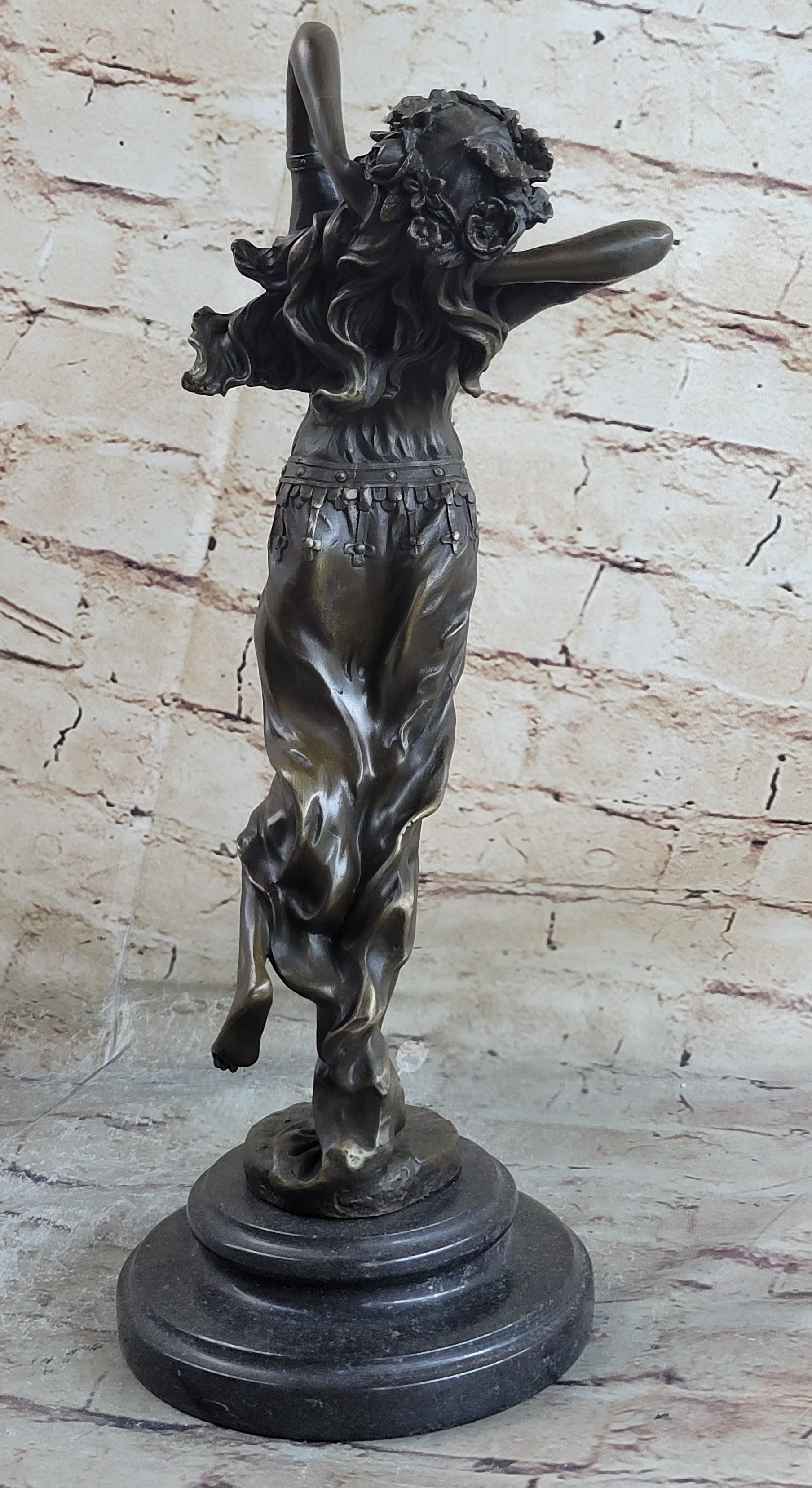 Bronze Art Nouveau Dancing Woman by Aldo Vitaleh