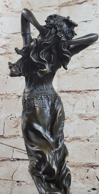 Bronze Art Nouveau Dancing Woman by Aldo Vitaleh