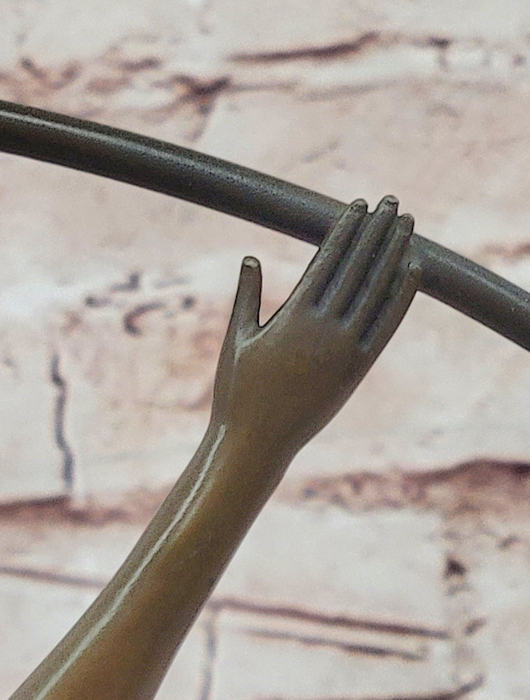 Art Nouveau Bronze Gymnast Sculpture: Woman with Hoop on Marble Base