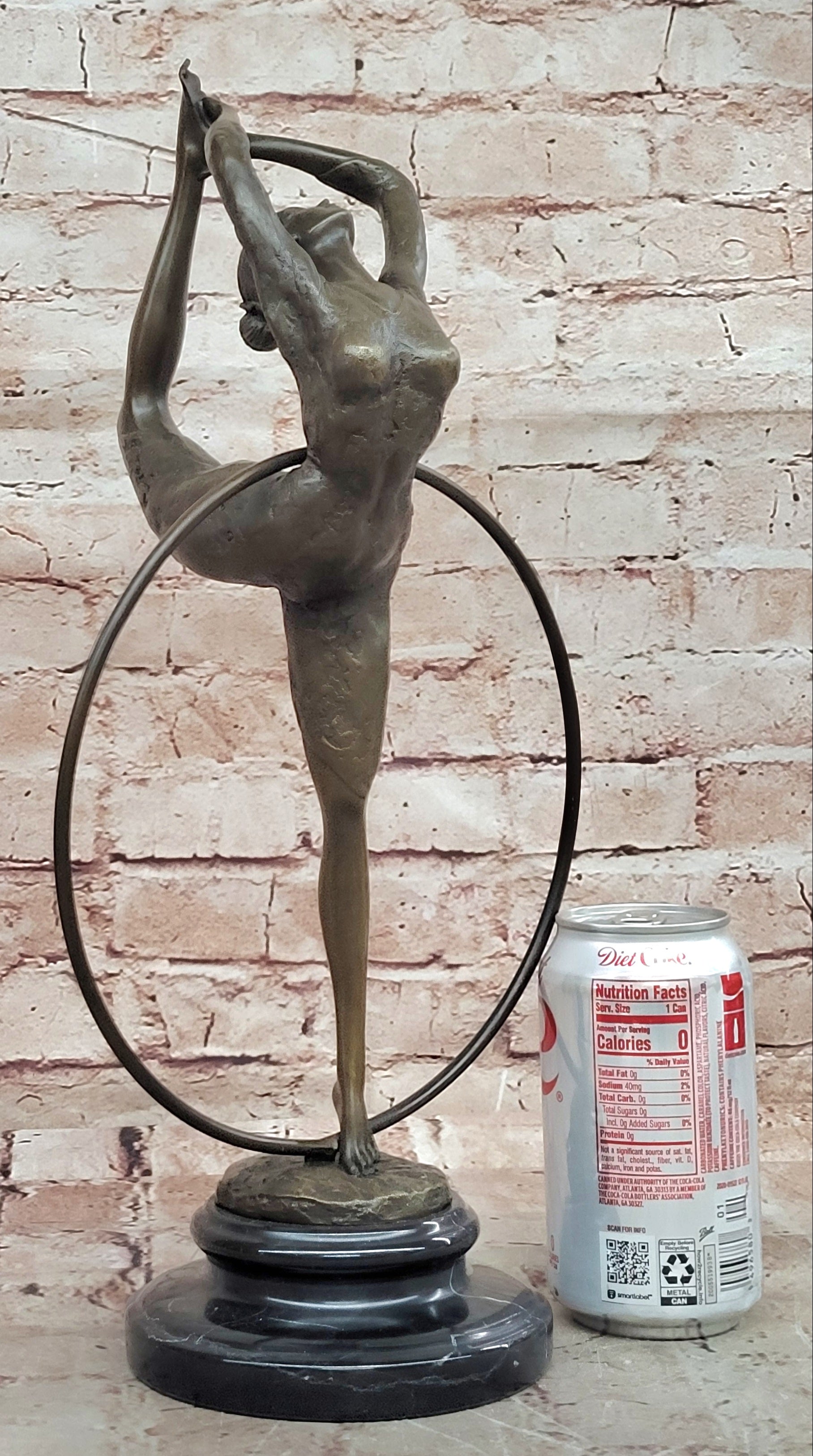 Art Deco Bronze Dancer Sculpture Acrobatic Woman Pose