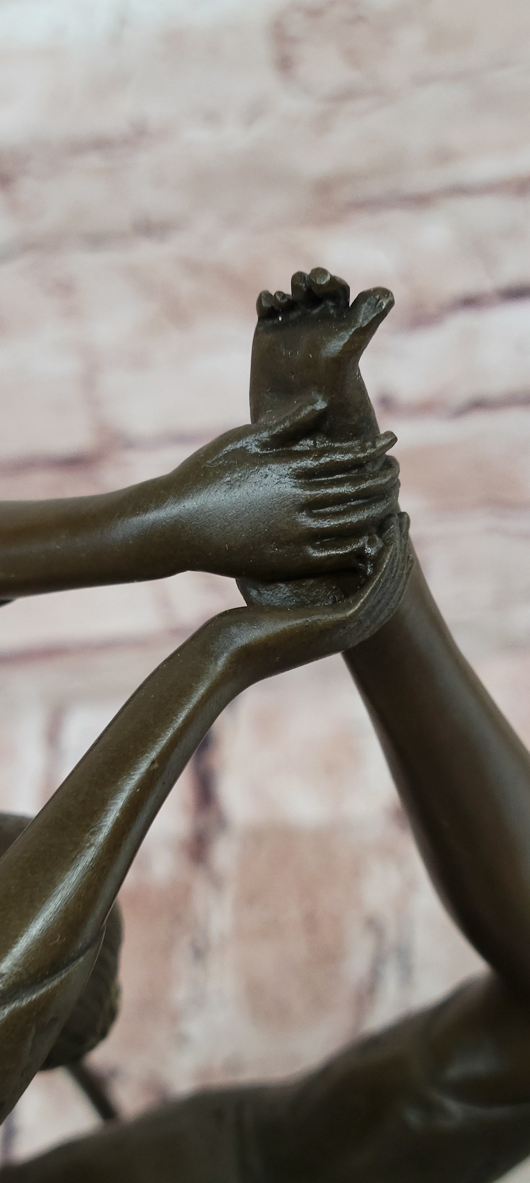 Art Deco Bronze Dancer Sculpture Acrobatic Woman Pose