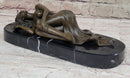 Hot Cast Bronze Sculpture Art Girl Laying Down Sleeping