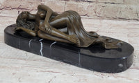 Hot Cast Bronze Sculpture Art Girl Laying Down Sleeping