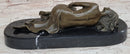 Hot Cast Bronze Sculpture Art Girl Laying Down Sleeping