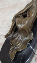 Hot Cast Bronze Sculpture Art Girl Laying Down Sleeping
