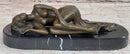 Hot Cast Bronze Sculpture Art Girl Laying Down Sleeping