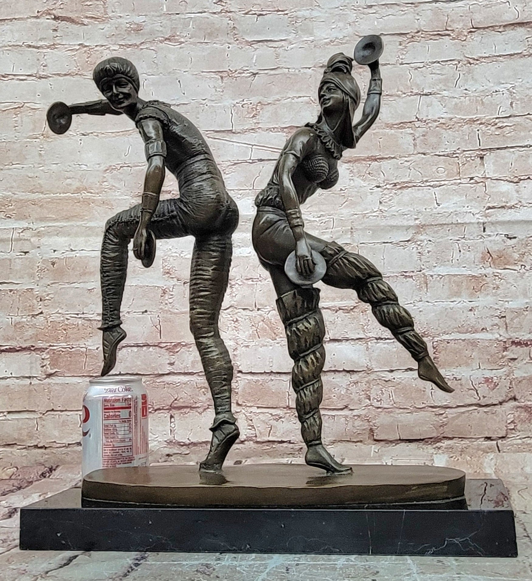 D H Chiparus Bronze Dancing Pair Sculpture Hand Made Art Deco Statue