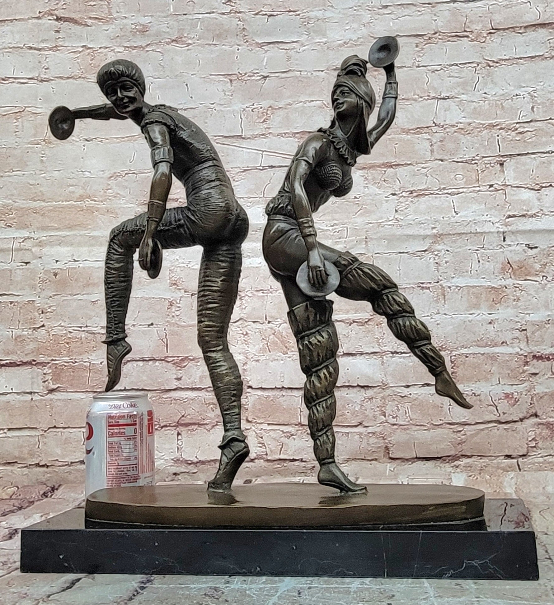 D H Chiparus Bronze Dancing Pair Sculpture Hand Made Art Deco Statue