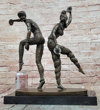 D H Chiparus Bronze Dancing Pair Sculpture Hand Made Art Deco Statue