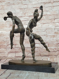 D H Chiparus Bronze Dancing Pair Sculpture Hand Made Art Deco Statue