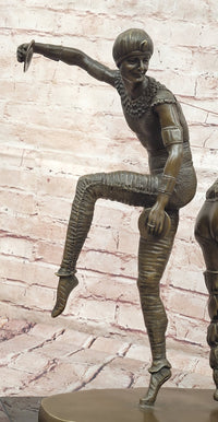 D H Chiparus Bronze Dancing Pair Sculpture Hand Made Art Deco Statue