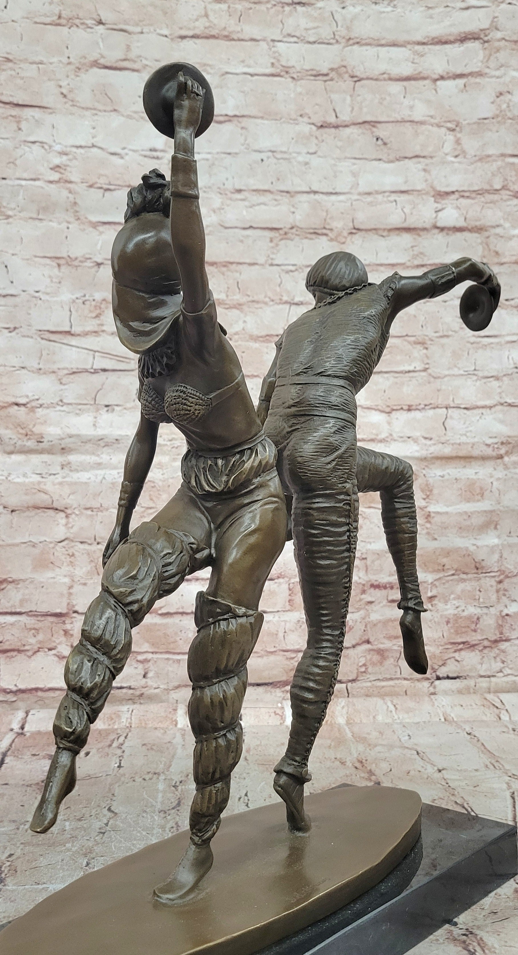 D H Chiparus Bronze Dancing Pair Sculpture Hand Made Art Deco Statue