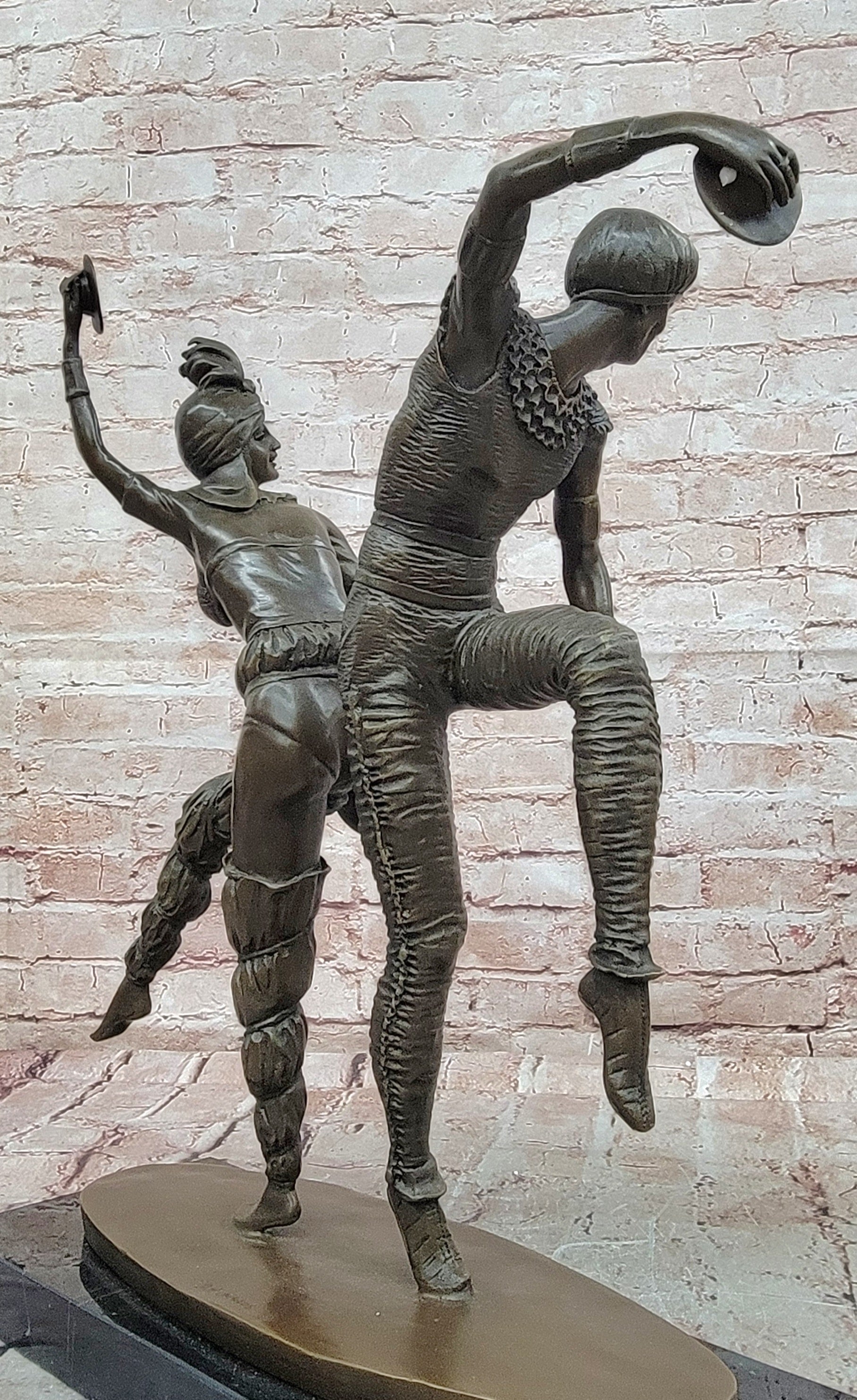 D H Chiparus Bronze Dancing Pair Sculpture Hand Made Art Deco Statue