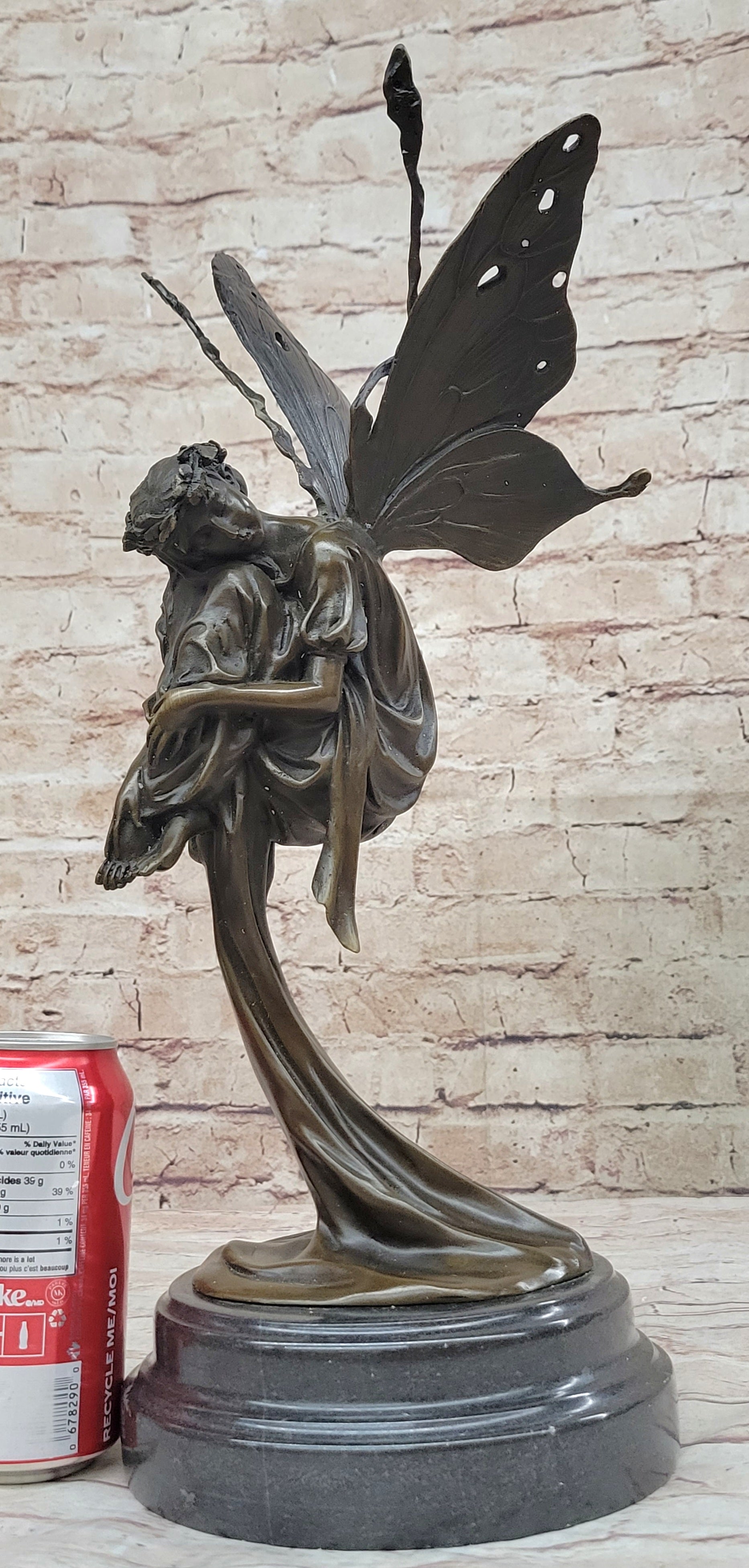 Sleeping Floating Fairy Bronze Sculpture 16" x 7"