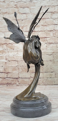 Sleeping Floating Fairy Bronze Sculpture 16" x 7"
