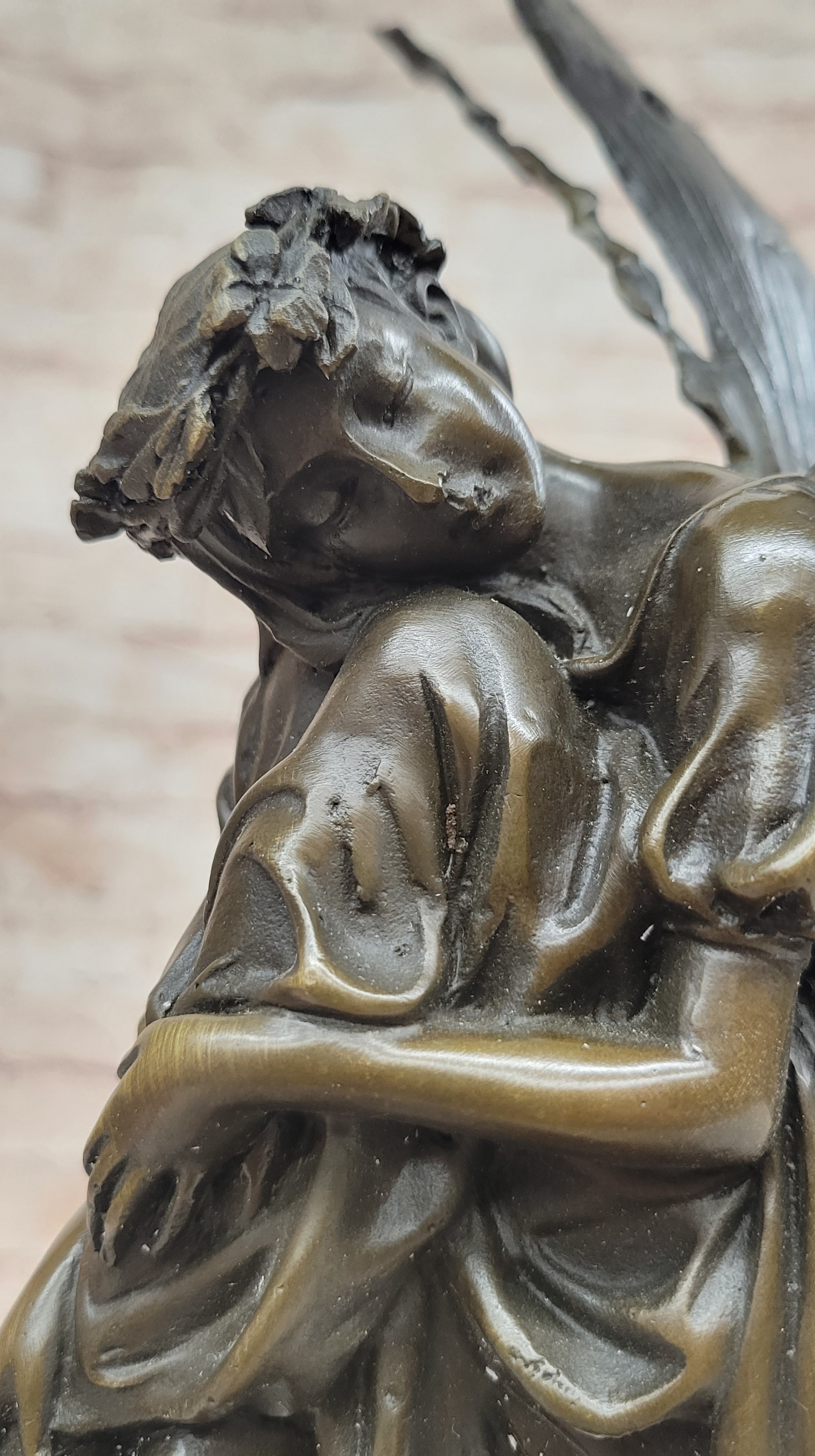 Sleeping Floating Fairy Bronze Sculpture 16" x 7"
