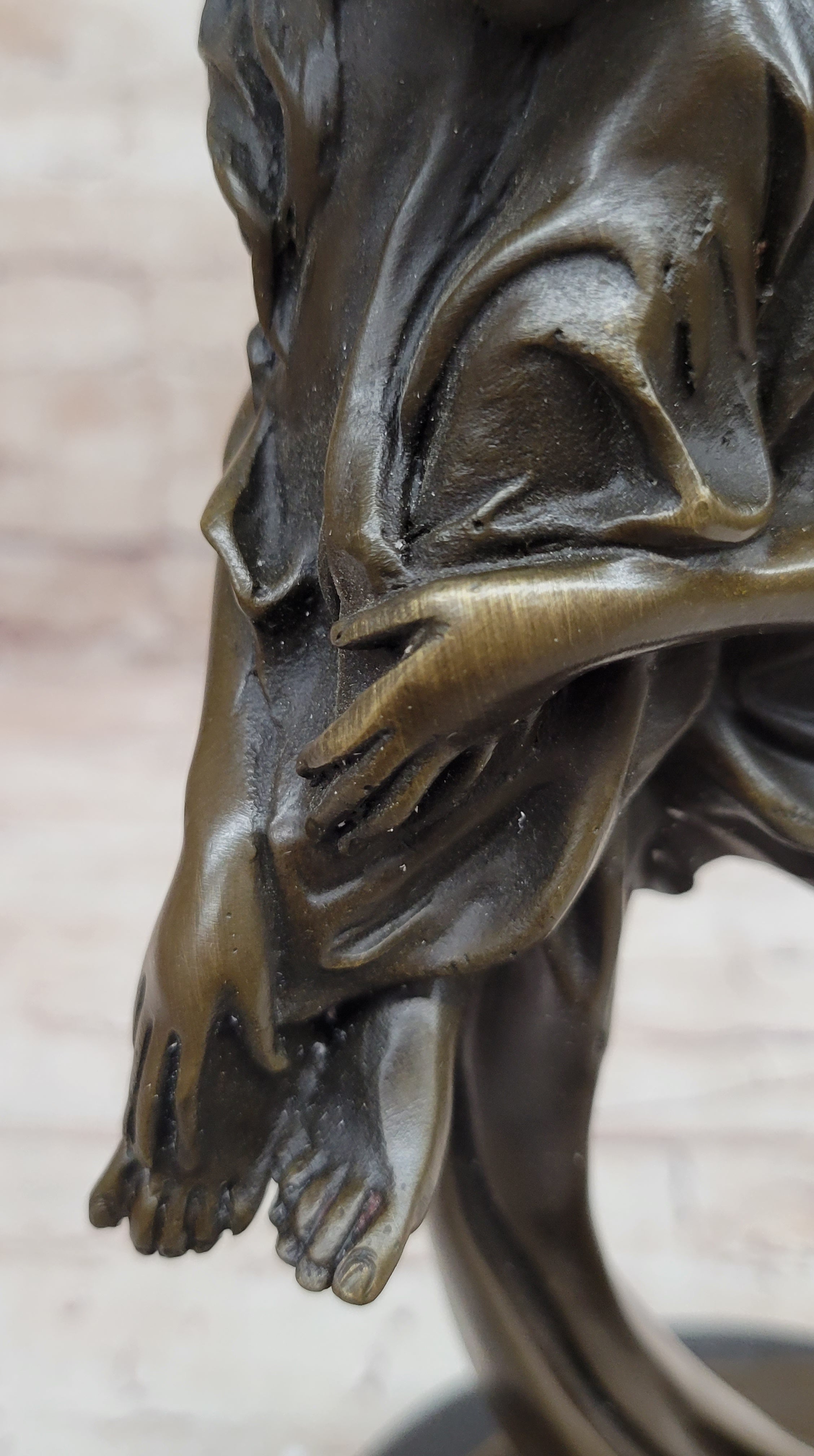 Sleeping Floating Fairy Bronze Sculpture 16" x 7"