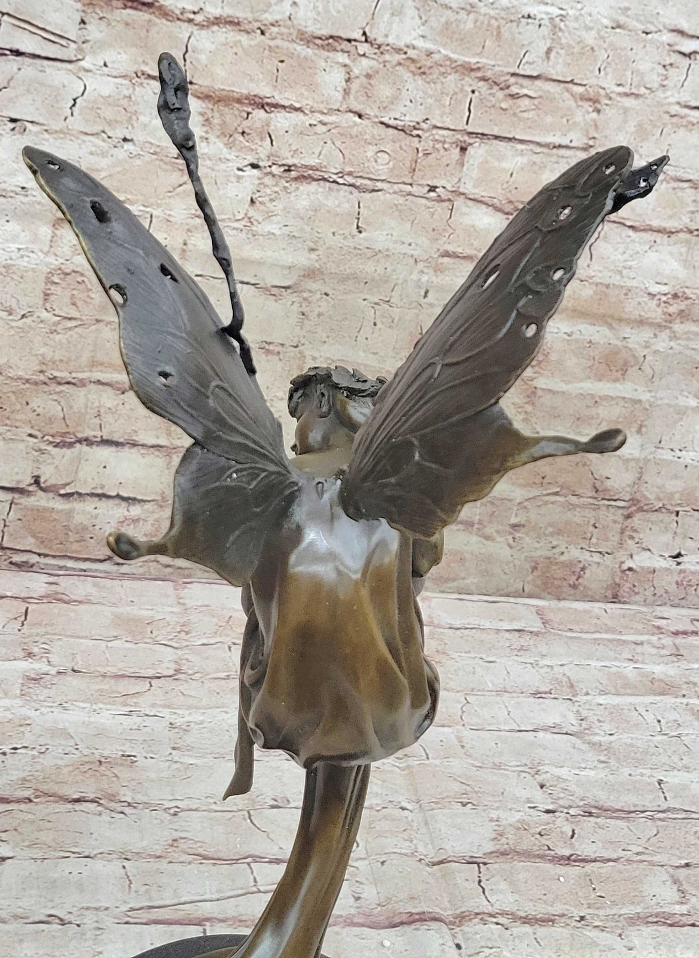 Sleeping Floating Fairy Bronze Sculpture 16" x 7"