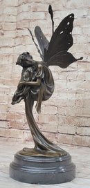 Sleeping Floating Fairy Bronze Sculpture 16" x 7"