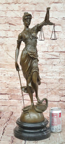 25 Inch Figurine Lawyer Home Decor Lady Justice Bronze Sculpture Statue Figure