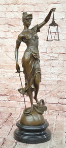 25 Inch Figurine Lawyer Home Decor Lady Justice Bronze Sculpture Statue Figure