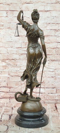 25 Inch Figurine Lawyer Home Decor Lady Justice Bronze Sculpture Statue Figure
