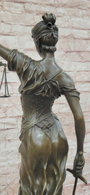 25 Inch Figurine Lawyer Home Decor Lady Justice Bronze Sculpture Statue Figure