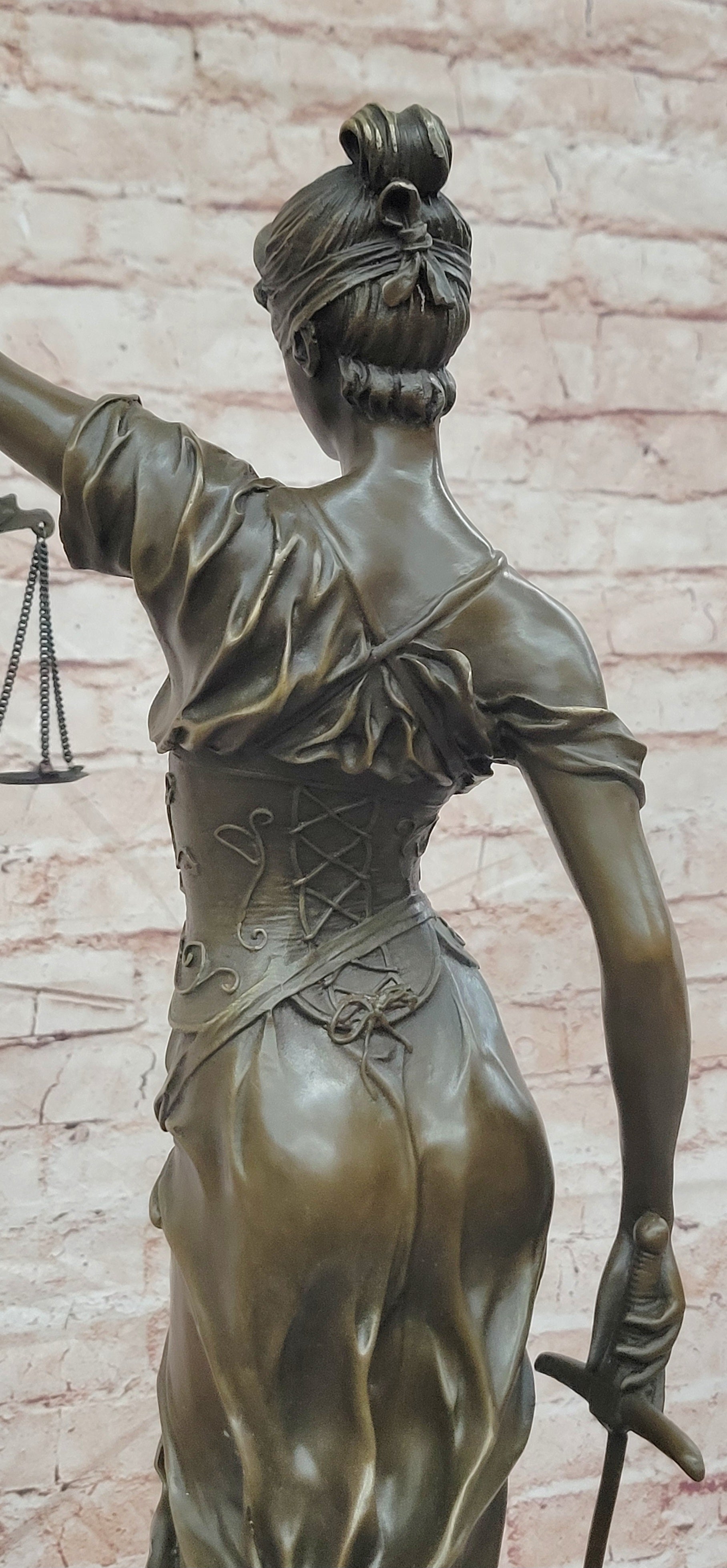 25 Inch Figurine Lawyer Home Decor Lady Justice Bronze Sculpture Statue Figure
