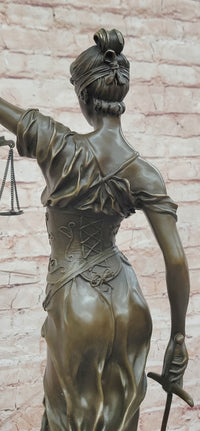 25 Inch Figurine Lawyer Home Decor Lady Justice Bronze Sculpture Statue Figure