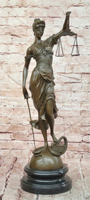 25 Inch Figurine Lawyer Home Decor Lady Justice Bronze Sculpture Statue Figure