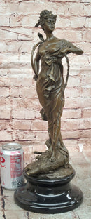 Diana Bronze Sculpture: Mythological Goddess with Bow, Patron Hunter Statue