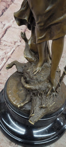 Diana Bronze Sculpture: Mythological Goddess with Bow, Patron Hunter Statue