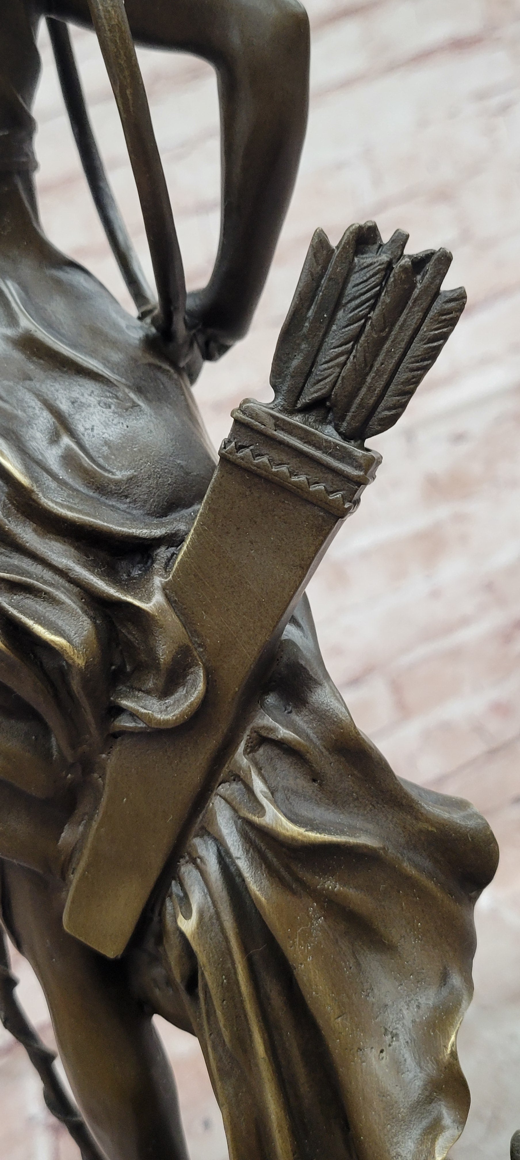 Diana Bronze Sculpture: Mythological Goddess with Bow, Patron Hunter Statue