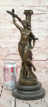Bronze Casting French Heroine Joan of Arc Semi Erotic Signed Nick Sale