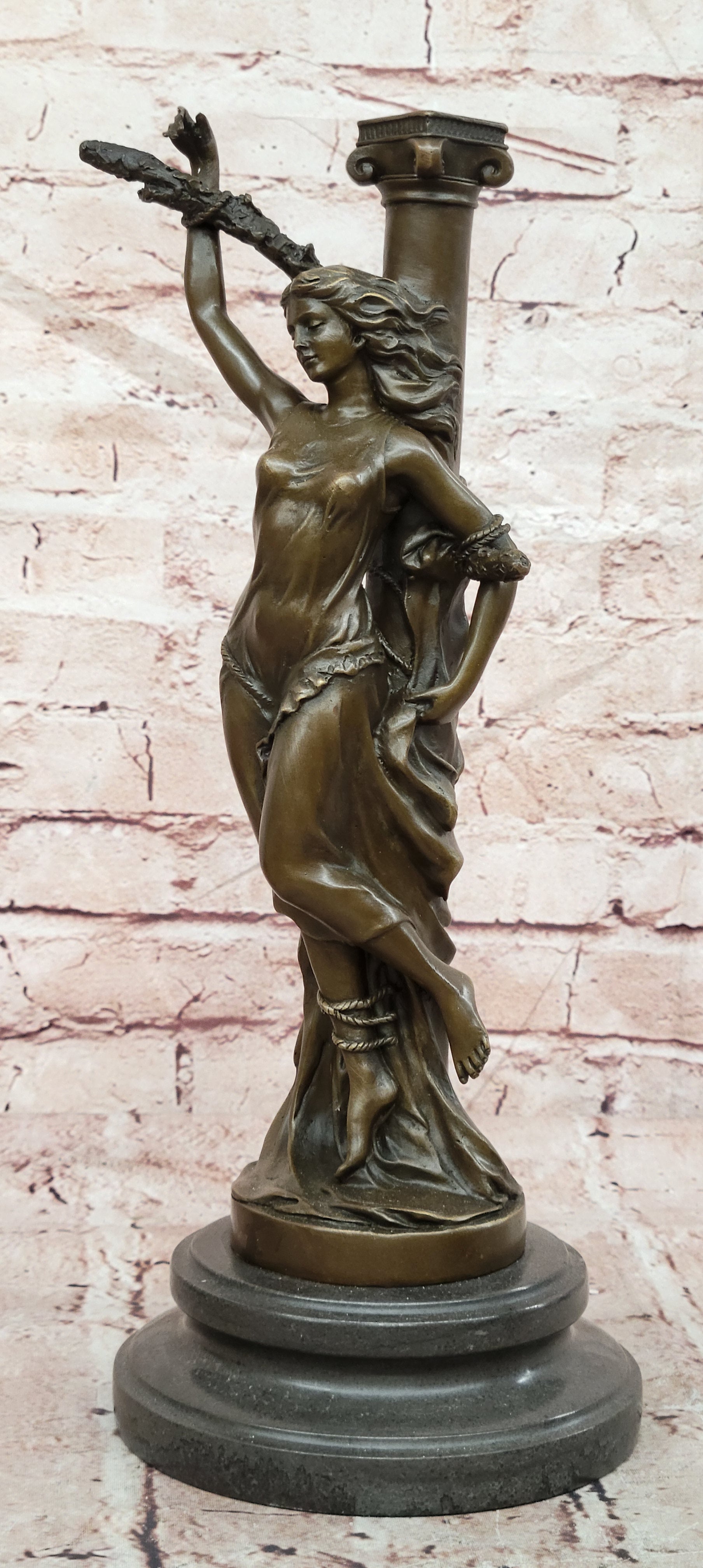 Bronze Casting French Heroine Joan of Arc Semi Erotic Signed Nick Sale