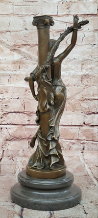 Bronze Casting French Heroine Joan of Arc Semi Erotic Signed Nick Sale