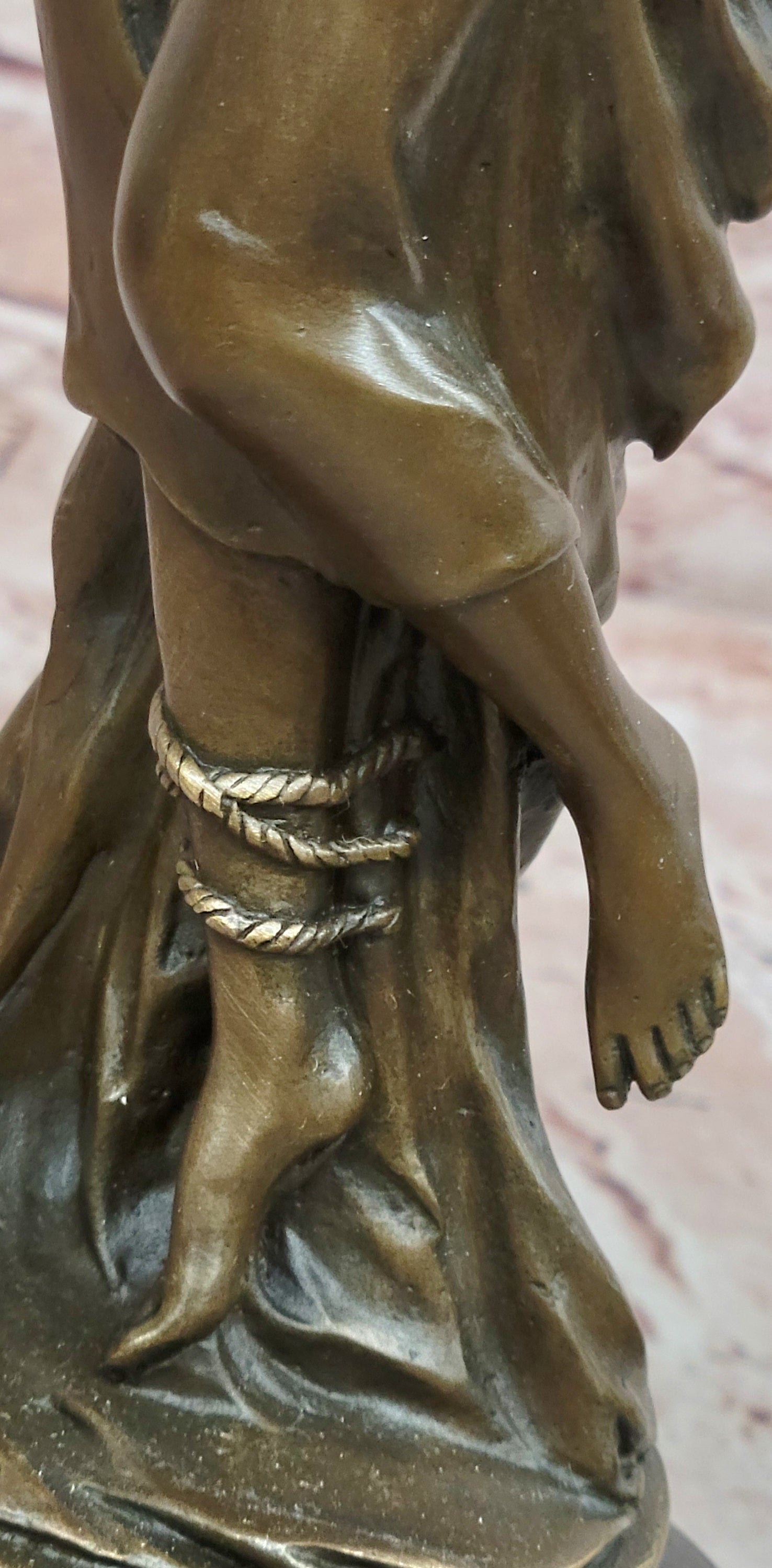 Bronze Casting French Heroine Joan of Arc Semi Erotic Signed Nick Sale