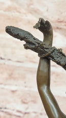 Bronze Casting French Heroine Joan of Arc Semi Erotic Signed Nick Sale