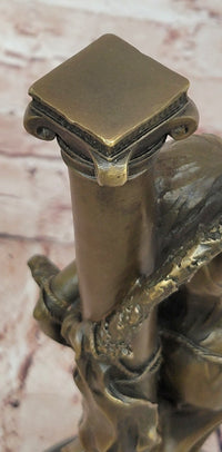 Bronze Casting French Heroine Joan of Arc Semi Erotic Signed Nick Sale