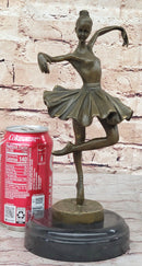 Hot Cast Bronze Ballerina Ballet Dancer Sculpture on Marble Base