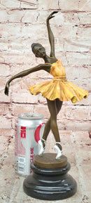 Bronze Ballet Dancer Statue, Graceful Ballerina Girl Sculpture Milo Artwork