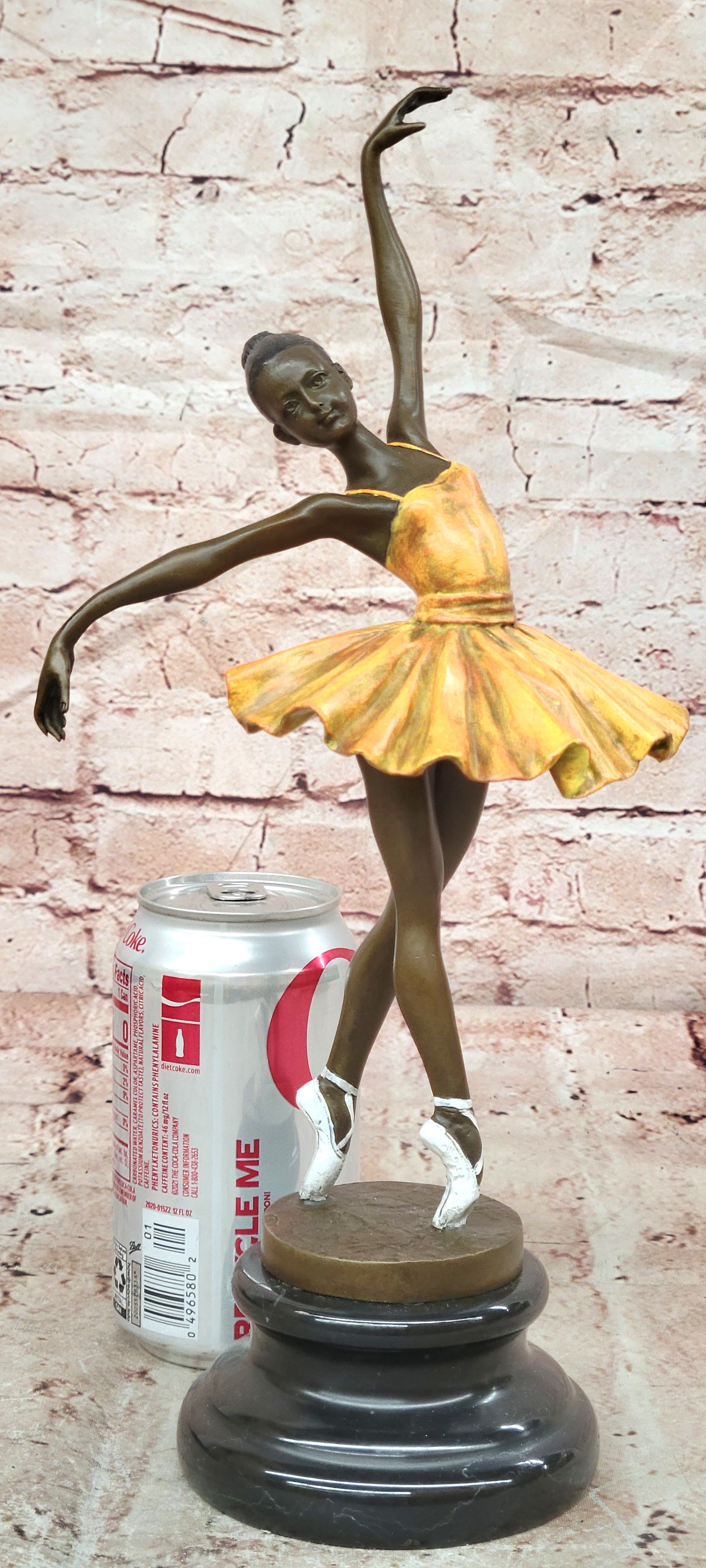 Bronze Ballet Dancer Statue, Graceful Ballerina Girl Sculpture Milo Artwork