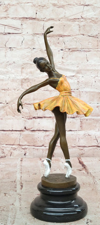 Bronze Ballet Dancer Statue, Graceful Ballerina Girl Sculpture Milo Artwork