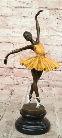 Bronze Ballet Dancer Statue, Graceful Ballerina Girl Sculpture Milo Artwork