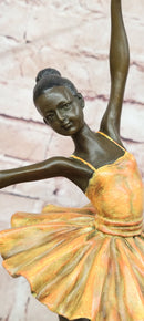 Bronze Ballet Dancer Statue, Graceful Ballerina Girl Sculpture Milo Artwork