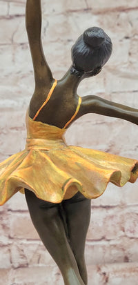 Bronze Ballet Dancer Statue, Graceful Ballerina Girl Sculpture Milo Artwork