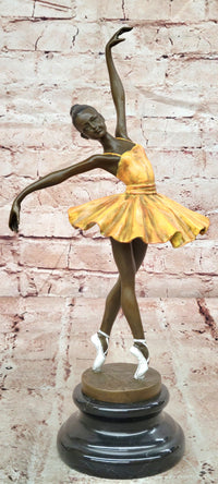 Bronze Ballet Dancer Statue, Graceful Ballerina Girl Sculpture Milo Artwork