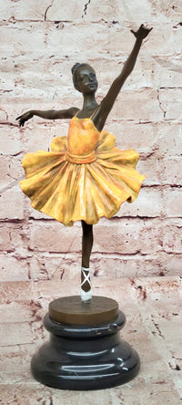Bronze Sculpture Figure of a Dancer Contemporary Ballerina Sculpture Signed Milo